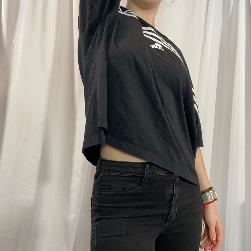 Adidas cropped tri-stripe crop top XL - Picture 7 of 16